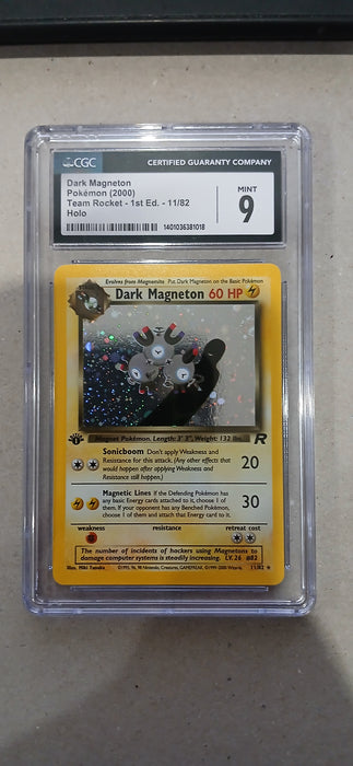 Pokemon: CGC 9 1st Edition Team Rocket Dark Magneton Holo
