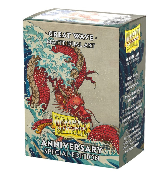 Dragon Shield Sleeves: Standard Matte Dual Art 25th Anniversary - Great Wave 100CT