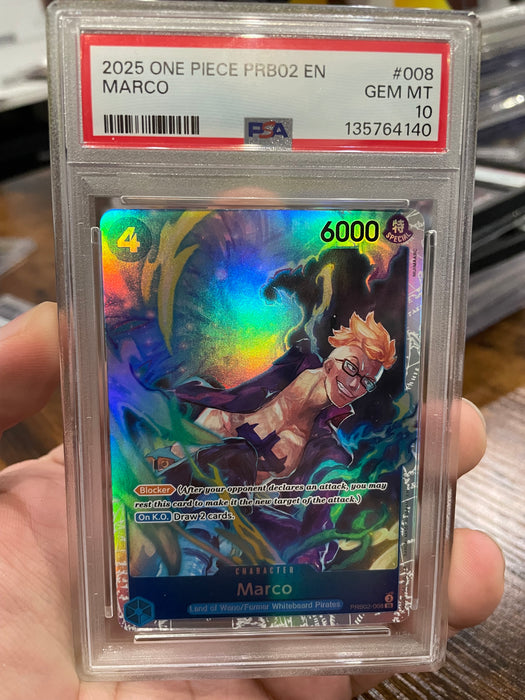One Piece: PSA 10 Marco PRB02 SR