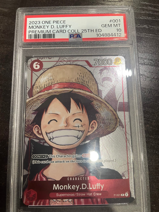 One Piece: PSA 10 Monkey.D.Luffy Premium Card Collection 25th Ed