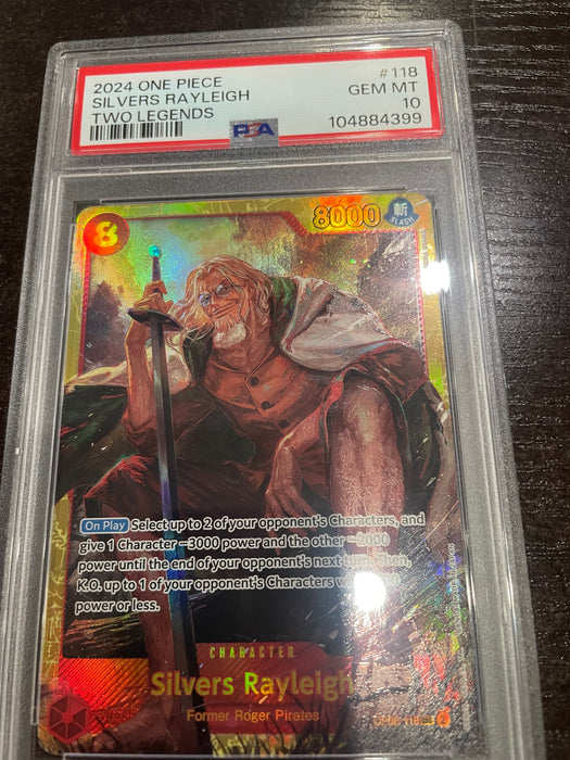 One Piece: PSA 10 Silvers Rayleigh OP08 SEC