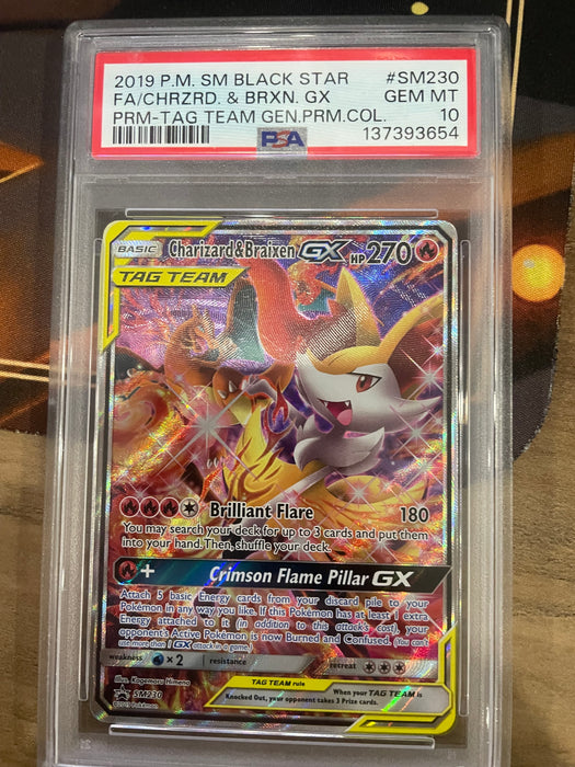 Pokemon: PSA 10 Charizard & Braixen SM Promo