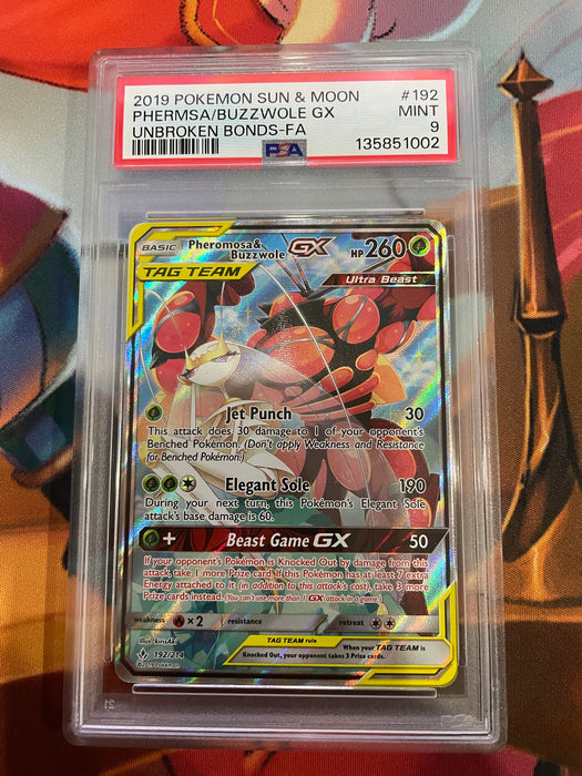 Pokemon: PSA 9 Pheromosa & Buzzwole GX Alt FA