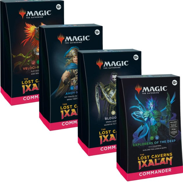 Magic The Gathering: Lost Caverns Of Ixalan Commander Deck Display (Set of 4)