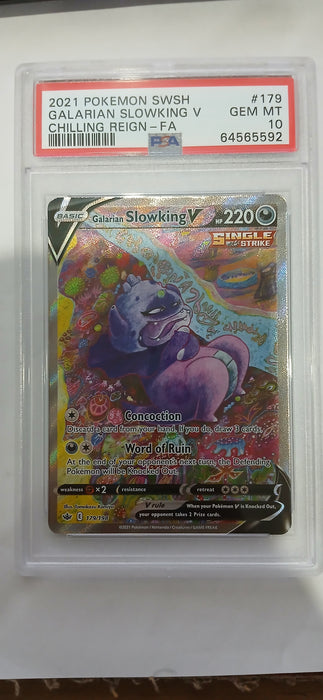 Pokemon: PSA 10 Chilling Reign Full Art Galarian Slowking V