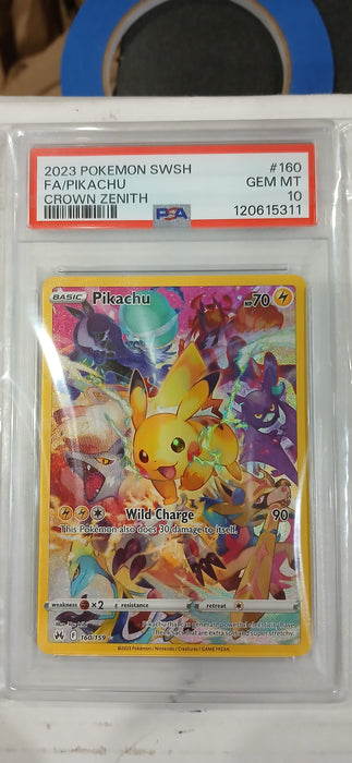 Pokemon: PSA 10 Crown Zenith Full Art Pikachu