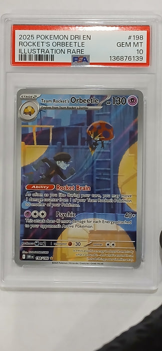 Pokemon: PSA 10 Illustration Rare Team Rocket's Orbeetle