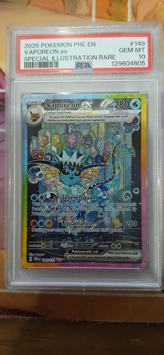 Pokemon: PSA 10 Special Illustration Rare Vaporeon ex