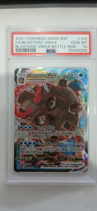 Pokemon: PSA 10 VMAX Battle Box Full Art Blastoise VMAX