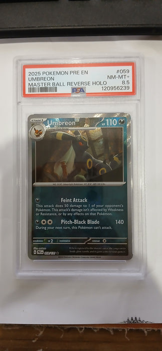 Pokemon: PSA 8.5 MAster Ball Reverse Holo Umbreon