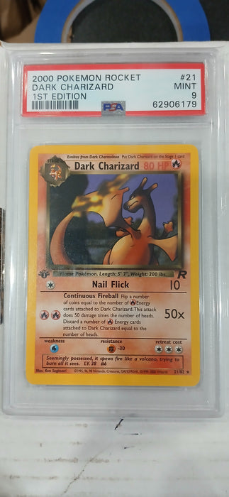 Pokemon: PSA 9 1st Edition Dark Charizard