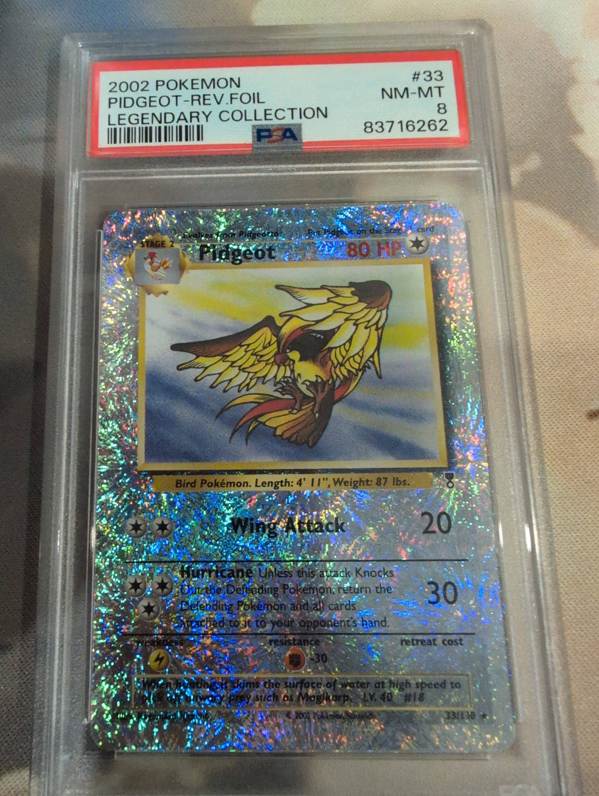 Pokemon: PSA 8 Pidgeot Legendary Collection Reverse Foil — Prodigy Games